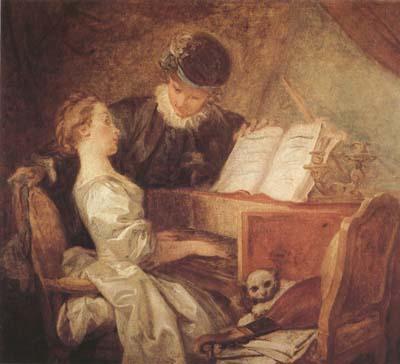 Jean Honore Fragonard The Music Lesson (mk08) Sweden oil painting art